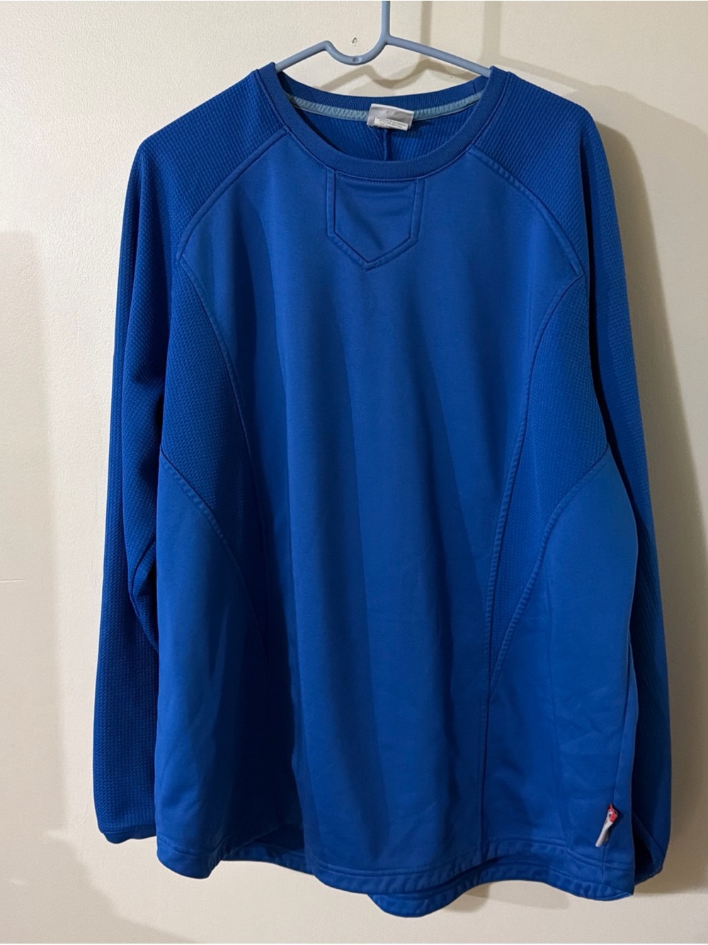 Majestic Shirt Mens 2XL Royal Blue Long Sleeve Therma Base Baseball Training Top